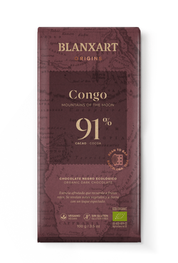 Tableta Chocolate 91% Congo Ecológico 100 grs Blanxart