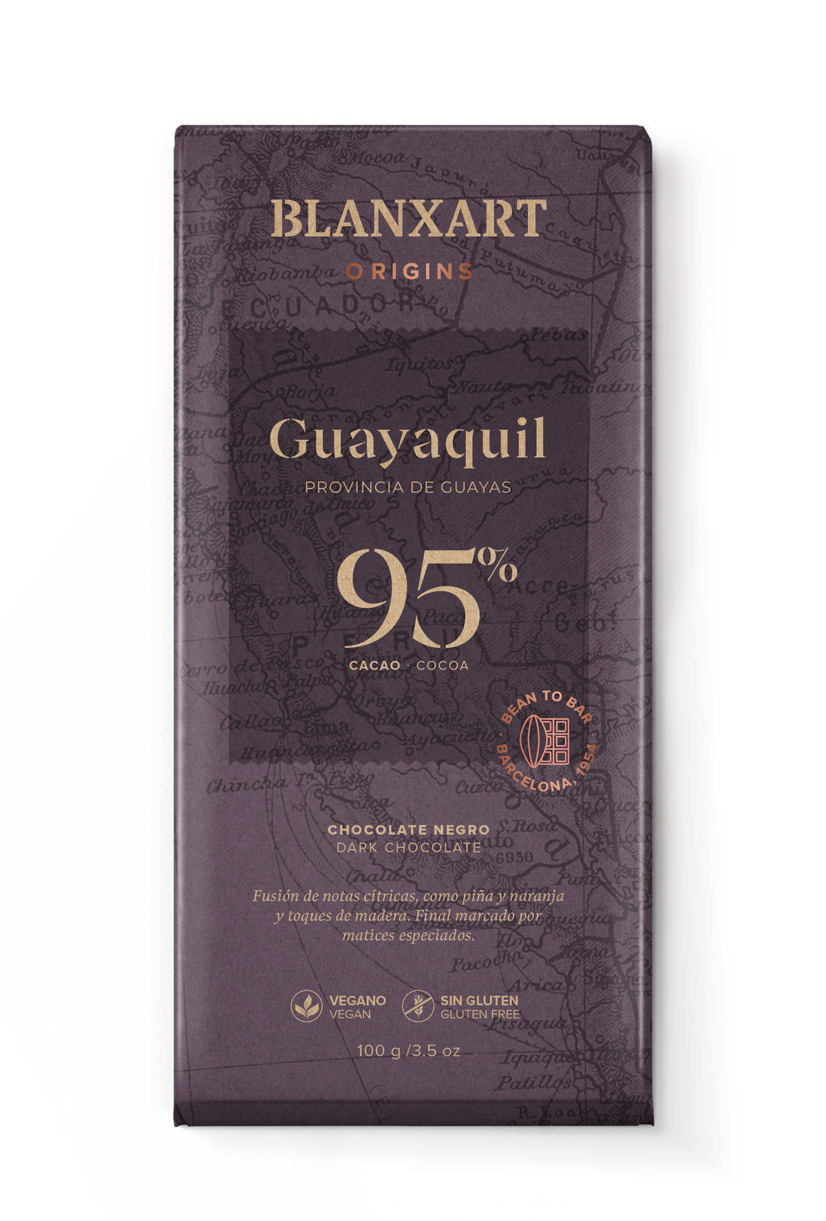 Tableta Chocolate 95% Guayaquil 100 grs Blanxart