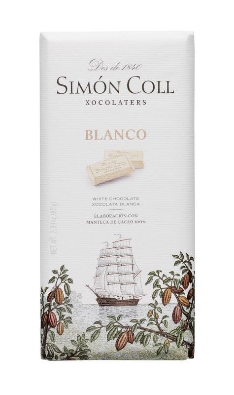 Tableta chocolate blanco 85g simon coll