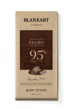 Tableta Chocolate Ghana 95% 75 grs Blanxart