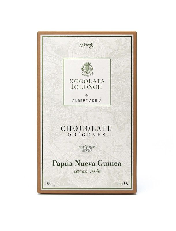 Tableta chocolate orígenes papúa nueva guinea 70% cacao albert adrià jolonch 100 grs
