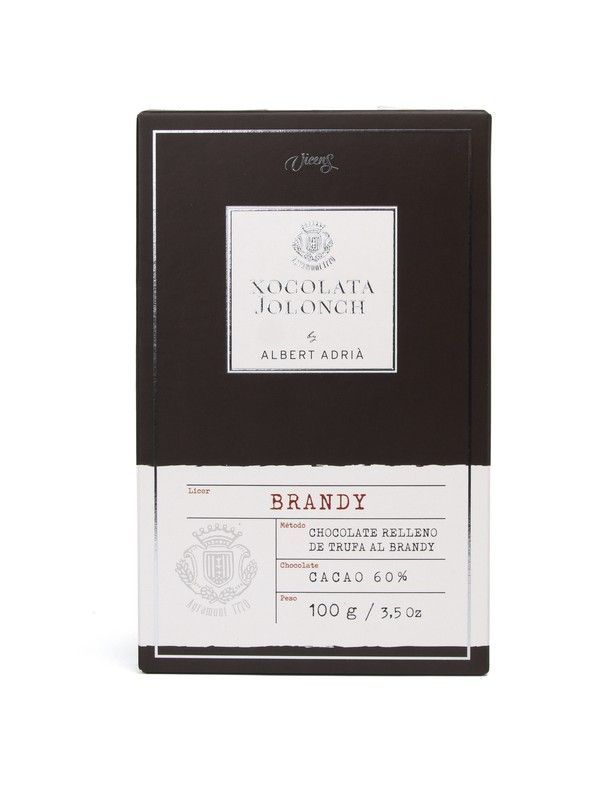 Tableta chocolate relleno trufa brandy 60% cacao albert adrià jolonch 100 grs