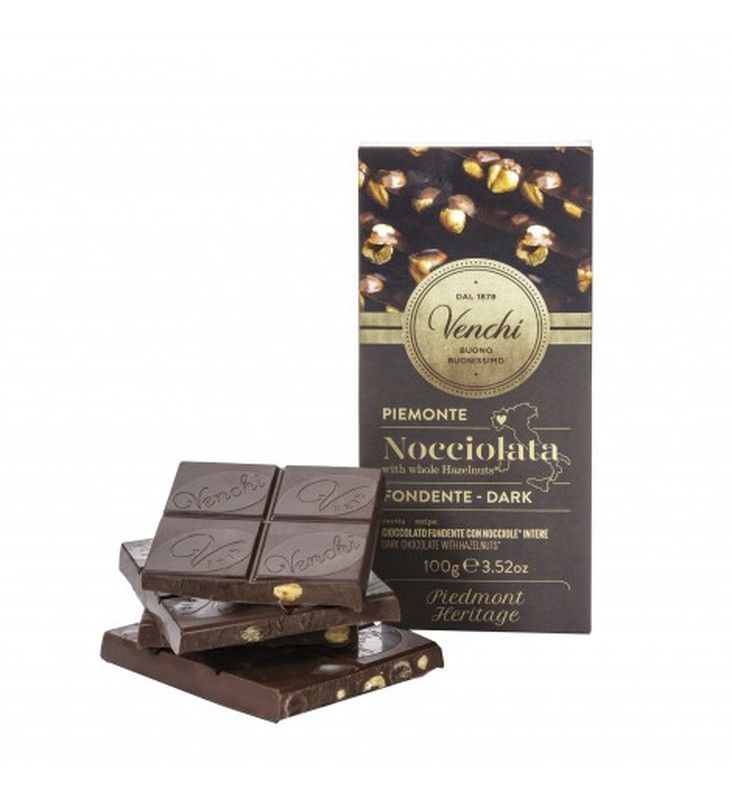 Tableta chocolate venchi negro avellanas 100 g