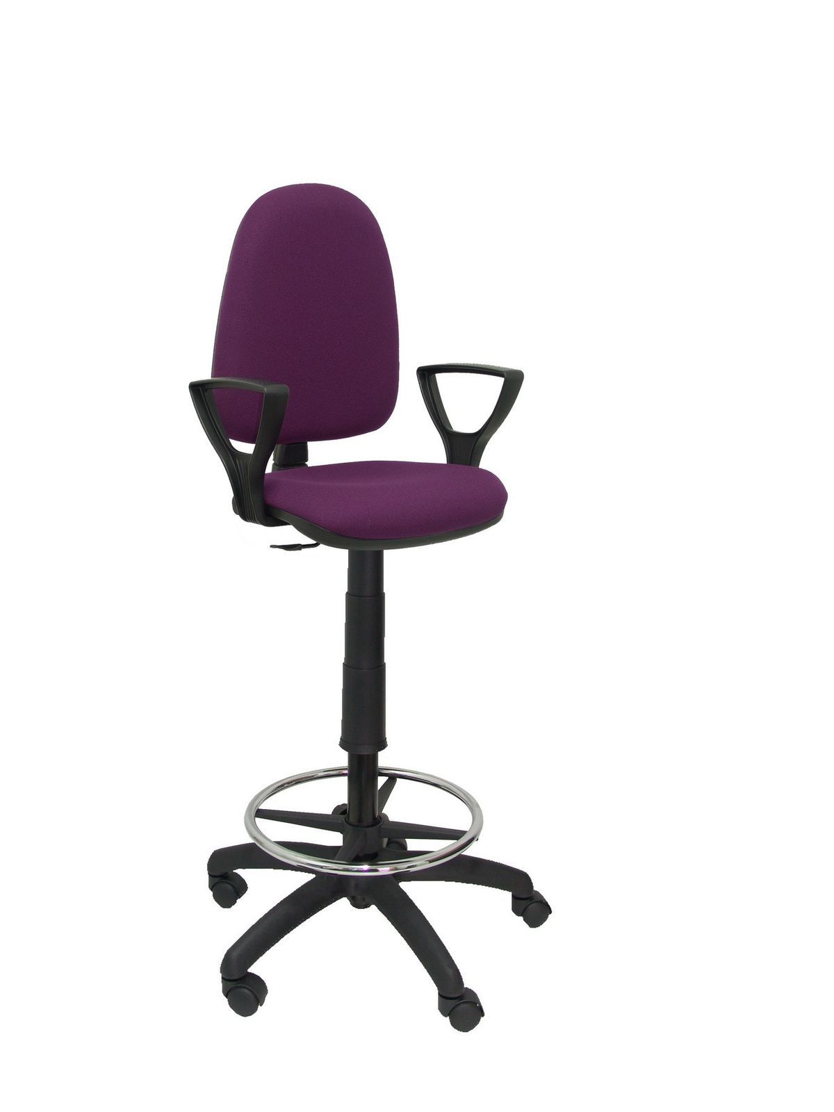 Taburete Ayna bali morado brazos fijos