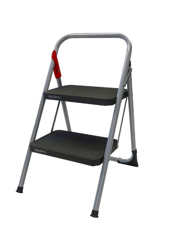 Taburete domestico de 2 peldaños de rolser color negro