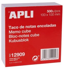 Taco de notas 100 x 100 mm 500 hojas blanco
