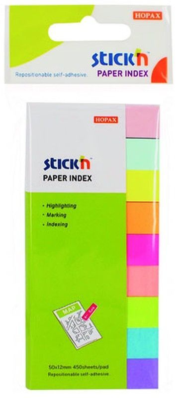 Taco de Notas Adhesivas 450H 50X12MM 9 Colores