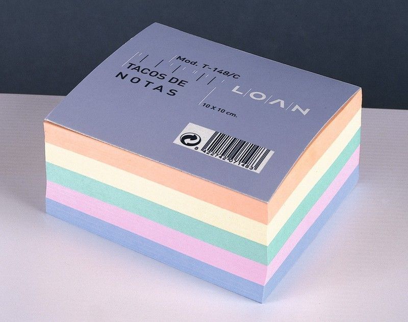 Taco de notas engomado de colores