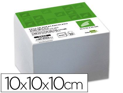 Taco Liderpapel Encolado 100 X 100 X 100Mm Blanco