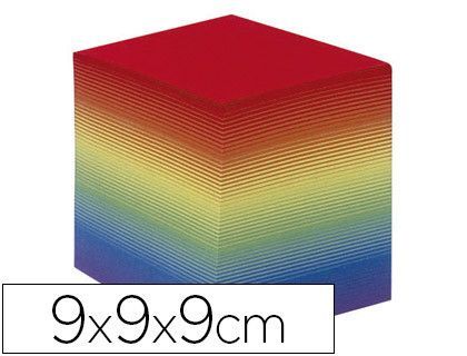 Taco Papel Quo Vadis Encolado Colores Arco Iris 680 Hojas 100% Reciclado 90 G/M2 90X90X90 Mm