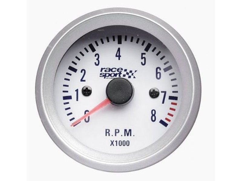 Tacometro 270º Blanco "Race Sport " 52mm. 12v.
