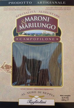 Tagliolini al nero di seppia 250 g pasta marilungo italiana
