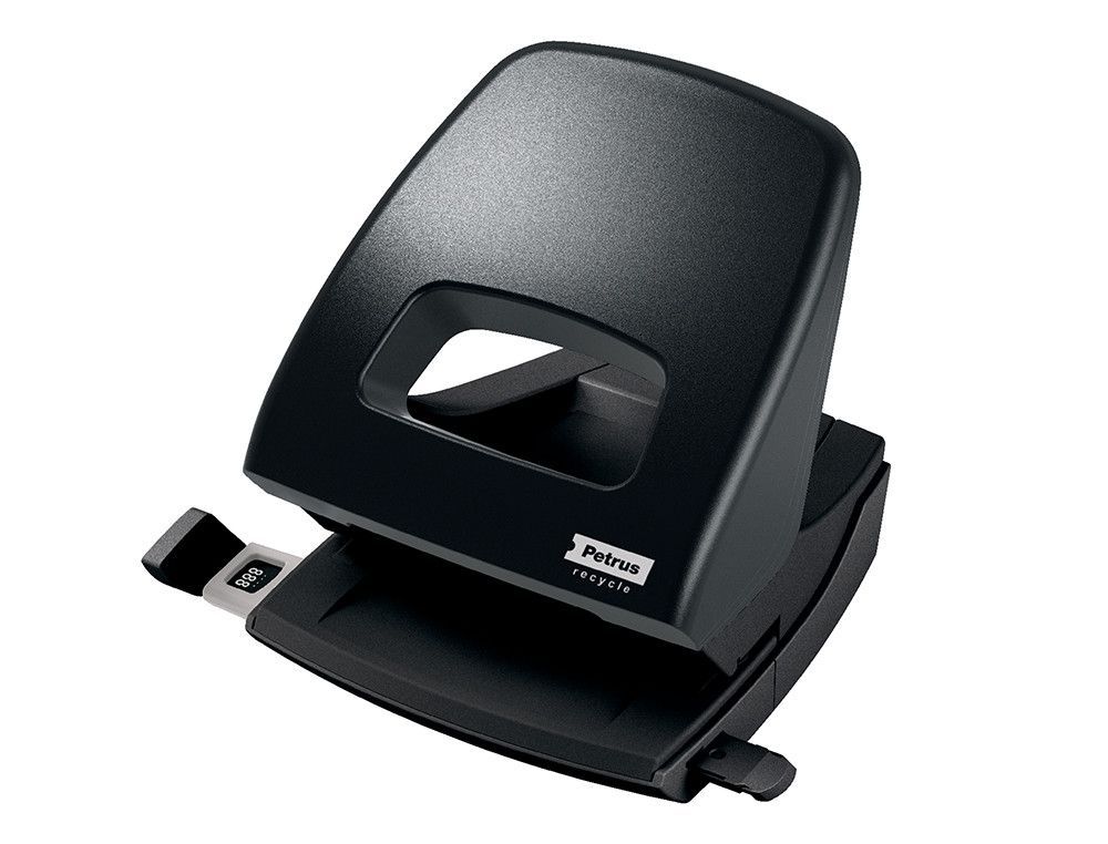 Taladrador petrus 85 recycle negro capacidad 25 hojas