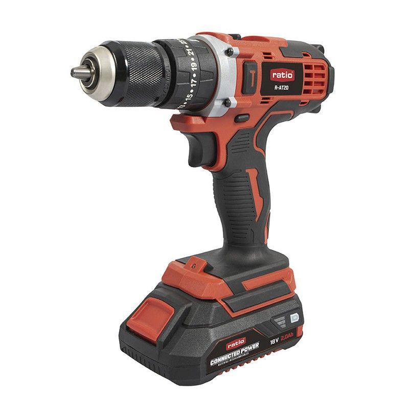 Taladro/atornillador percutor a batería RATIO R-AT20. Connected Power Ref. 7994X412