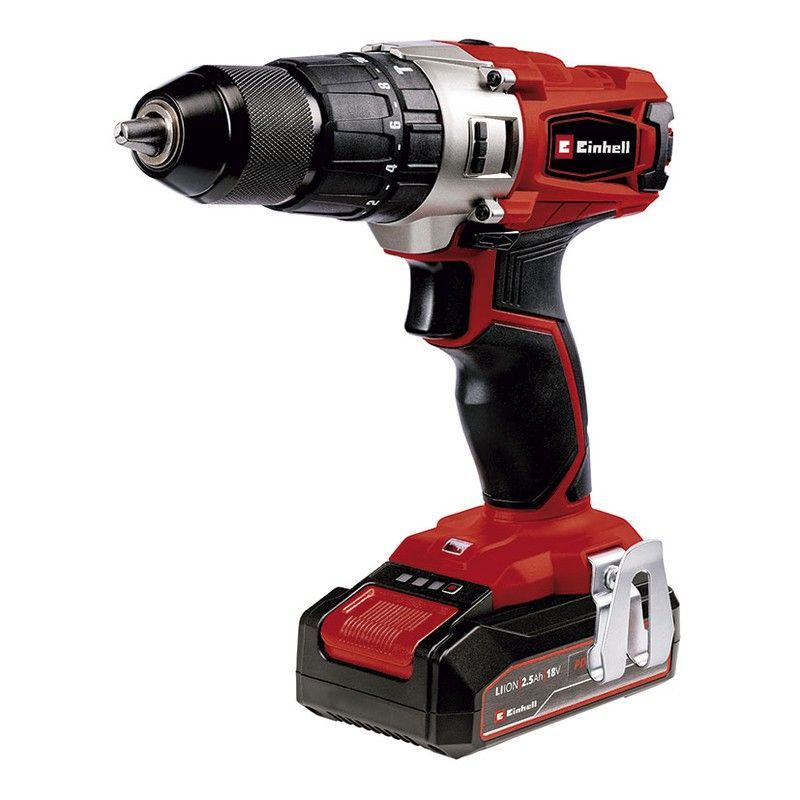 Taladro/atornillador percutor  TE-CD 18 18V 1 bat. 2,5Ah c/22 puntas