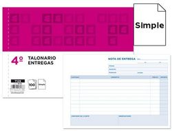 Talonario Liderpapel Entregas Cuarto Original T129 Apaisado