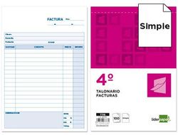 Talonario Liderpapel Facturas Cuarto -Con Iva- 116