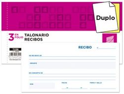 Talonario Liderpapel Recibos 3/Fº Original y Copia T236 Sin Matriz