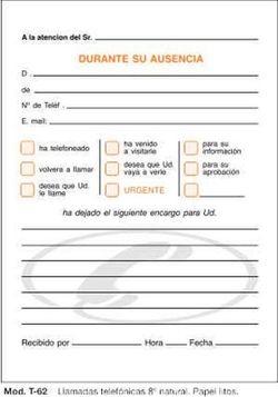 Talonarios de llamada telefónica Loan