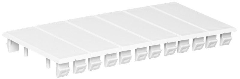 Tapa cubre huecos. 6 módulos. Color blanco.