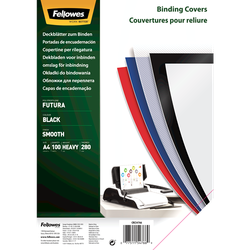 Tapa de encuadernacion fellowes din a4 polipropileno negro 280 micras pack de 100 unidades 5476603