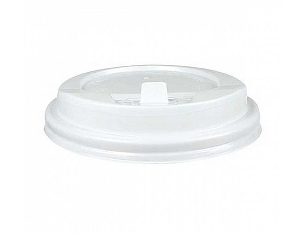 Tapa para vaso bunzl 190 ml poliestireno con orificio paquete de 100 unidades