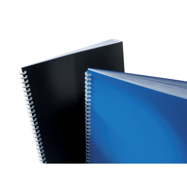 Tapas para encuadernación PolyClearView™ de GBC. A4, 500 micras, opacas, negras y mates (100)