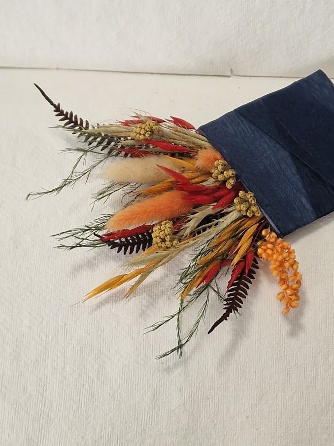 Tarjeta con Flores Bolsillo Novio Iría