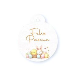 Tarjeta Feliz Pascua Ø4cm (preciox24) min.24