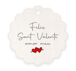 Tarjeta flor 4cm. Feliç Sant Valentí (preciox28u) min.28