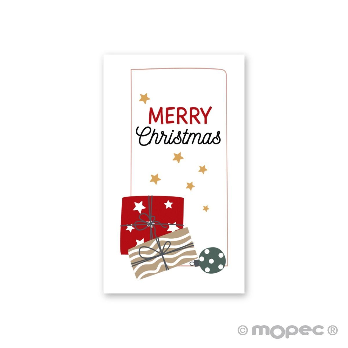 Tarjeta Merry Christmas regalos
