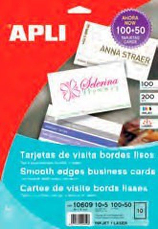 Tarjetas visita en dina-4 precort cartulina