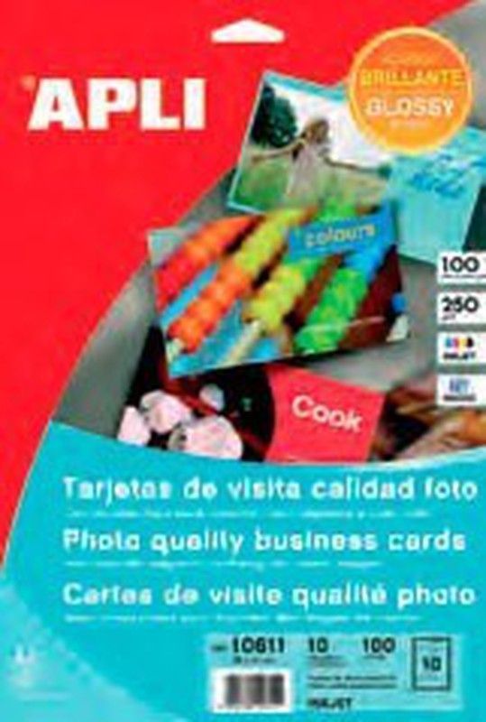 Tarjetas visita en dina-4 precort glossy