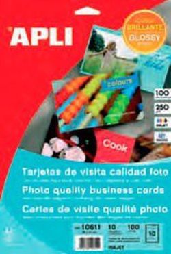 Tarjetas visita en dina-4 precort glossy