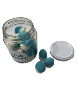 Tarro golosinas besos azules