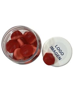 Tarro golosinas besos rojos