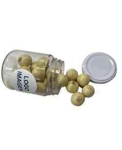 Tarro golosinas shocobolas blancas de Lacasa