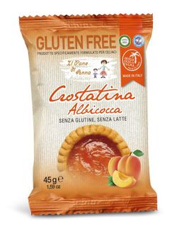 Tarta Crostatina Albaricoque 65 grs Sin Gluten Artesano Italia Il Pane di Anna