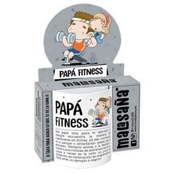 Taza 330Ml Papá Fitness Ideal para Regalo