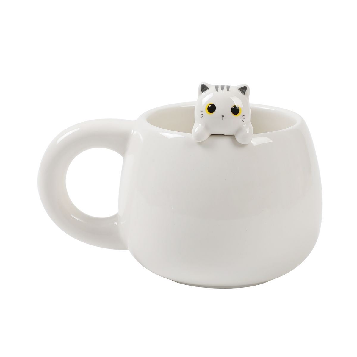 Taza 450 ml Infantil Charm Gato Blanco ITotal Ideal Regalo