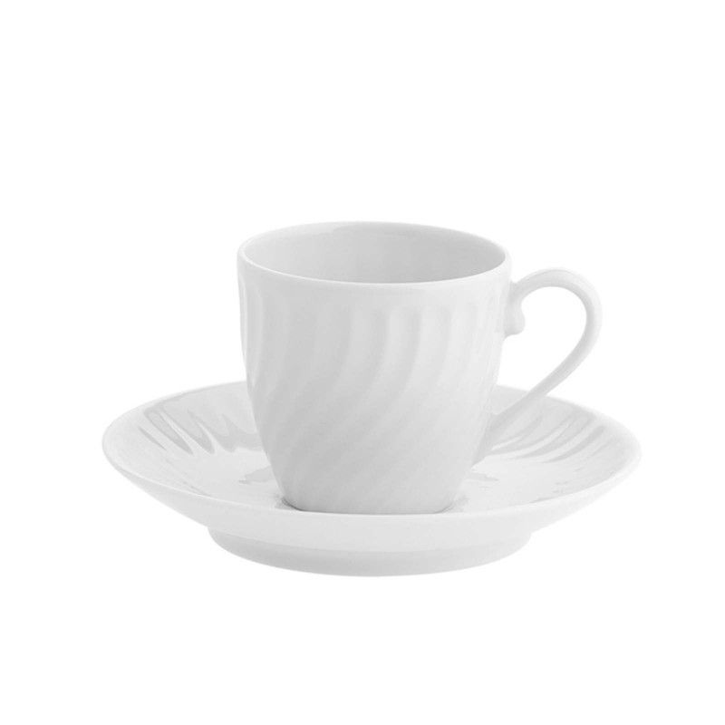 Taza café c/platillo porcelana Sagres, Ø11,7x5,6 cm