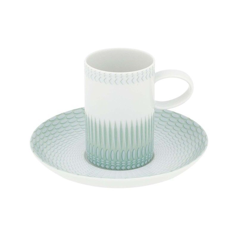 Taza Café c/ Platillo porcelana Venezia, Ø13x7,5 cm