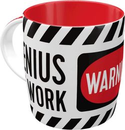 Taza Cuidado Genius at Work Retro Vintage