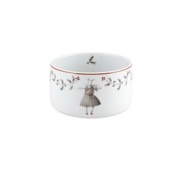Taza de porcelana en blanco, rojo y negro, 8,9 x 8,9 x 5,9 cm | Nöel