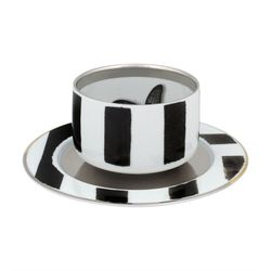 Taza de té con platillo de porcelana en multicolor, Ø 16,1 x 5,9 cm | Sol Y Sombra