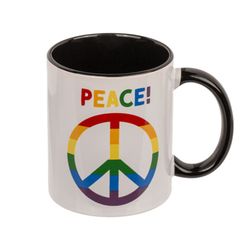 Taza Gres 325 Ml. Deco Peace Ootb