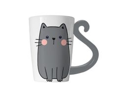 Taza Infantil Regalo Gato Gris ITotal Ideal Regalo