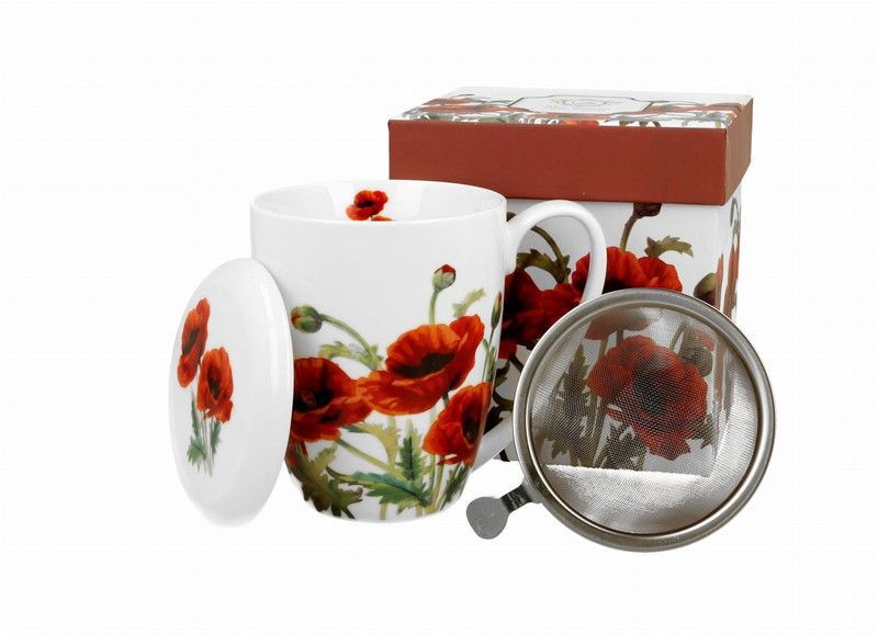 Taza Infusion Amapolas Porcelana para Té e Infusion