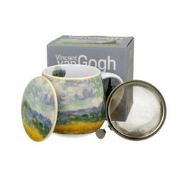Taza Infusion Campo Van Gogh Duo Porcelana Caja Regalo Porcelana Caja Ideal Regalo