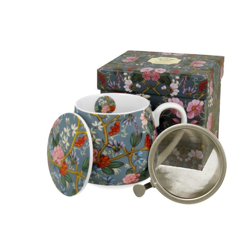 Taza Infusion Kilburn Azul Porcelana para Té e Infusion Porcelana Caja Ideal Regalo